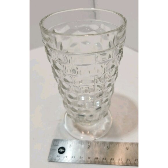 Vintage Clear Whitehall Iced Tea Glasses Cubist 6" Tall Set of 2 - Picture 11 of 11